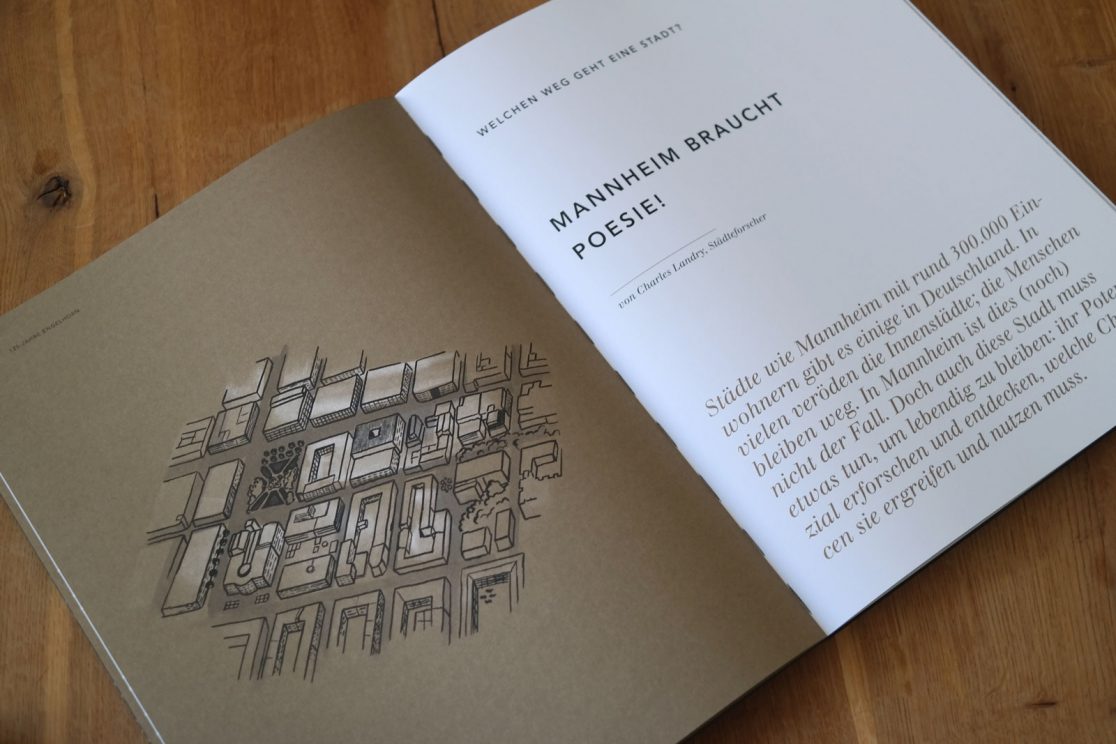 Engelhorn 125-Jubiläum, Engelhorn, Jubiläumsbuch, Illustrationen, Mannheim, Quadrate, Stadt