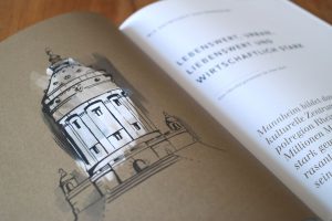 Engelhorn 125-Jubiläum, Engelhorn, Jubiläumsbuch, Illustrationen, Wasserturm, Mannheim