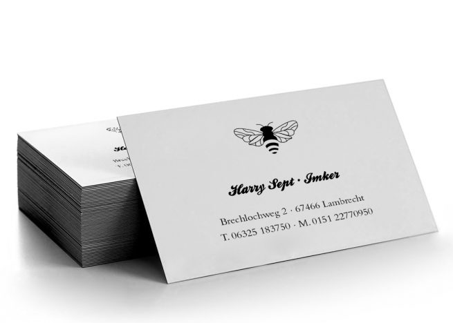 Imker Visitenkarte und Logo