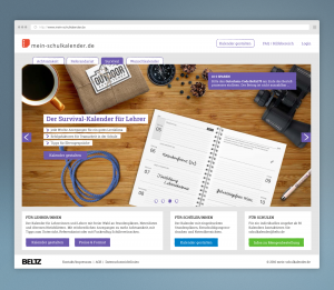 Beltz, Mein Schulkalender, Webdesign, Onlineshop