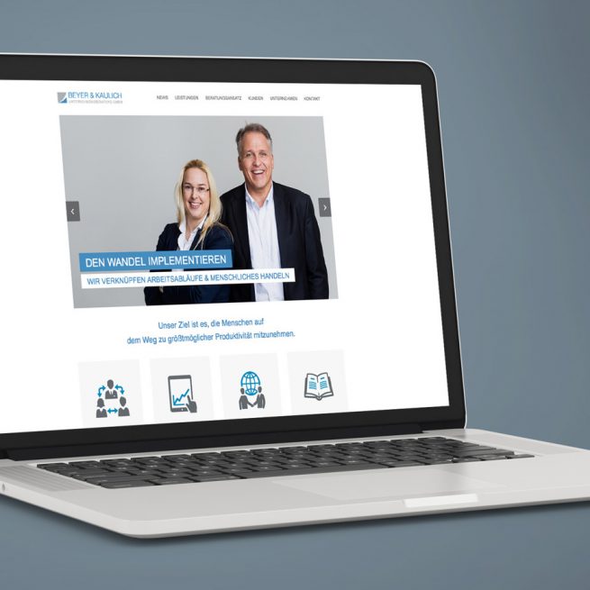 Beyer & Kaulich, Webauftritt, Firmenwebsite, Screendesign, Interfacedesign, Redesign, Webdesign