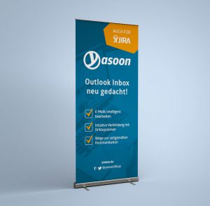 Rollup, Roll-up, Geschäftsausstattung, Yasoon