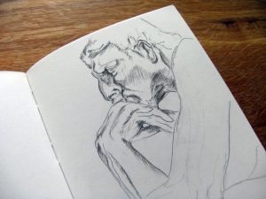 Skizzen, Skizzenbuch, Portrait, Porträt, Skizze, Sketch