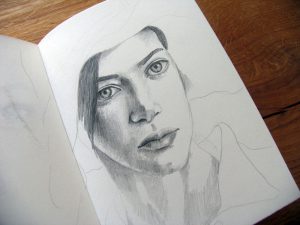 Skizzen, Skizzenbuch, Portrait, Porträt, Skizze, Sketch