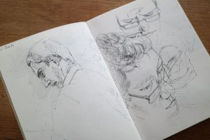 Skizzen, Skizzenbuch, Portrait, Porträt, Skizze, Sketch