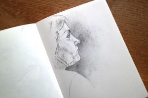 Skizzen, Skizzenbuch, Portrait, Porträt, Skizze, Sketch
